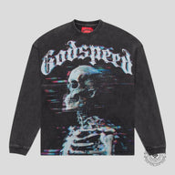 Godspeed Glitchy Long Sleeve in Grey Wash