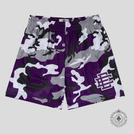 Eric Emanuel Camo Mesh Shorts in Purple