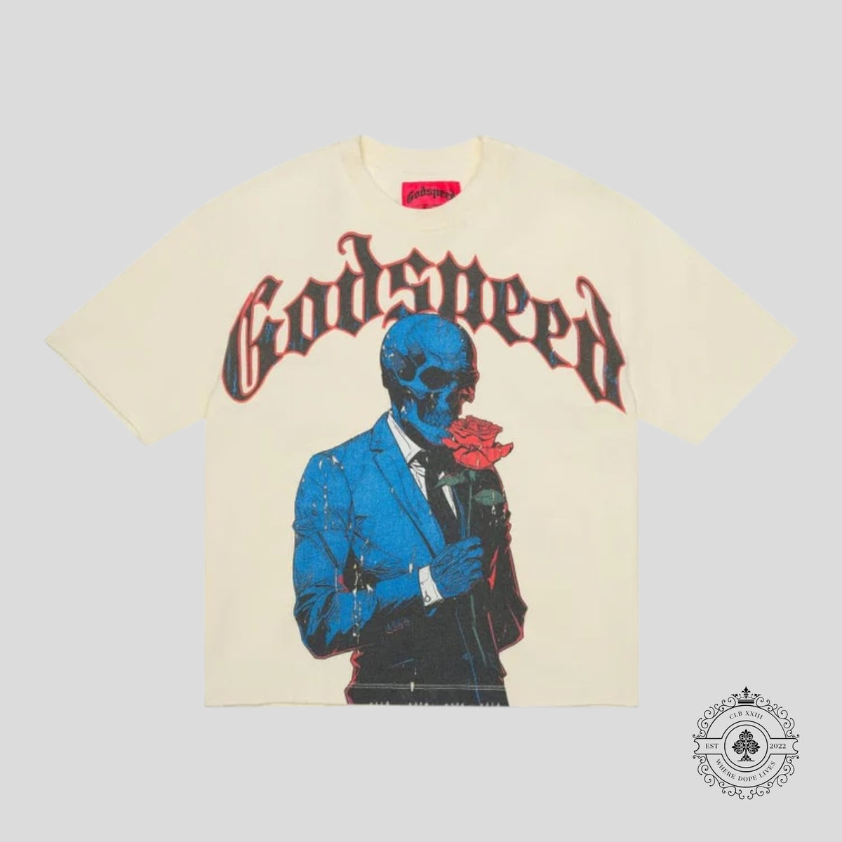 Godspeed Smell the Roses T-Shirt in Bone