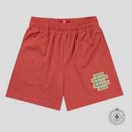 Eric Emanuel Basic Shorts in Dusty Cedar Red/Green