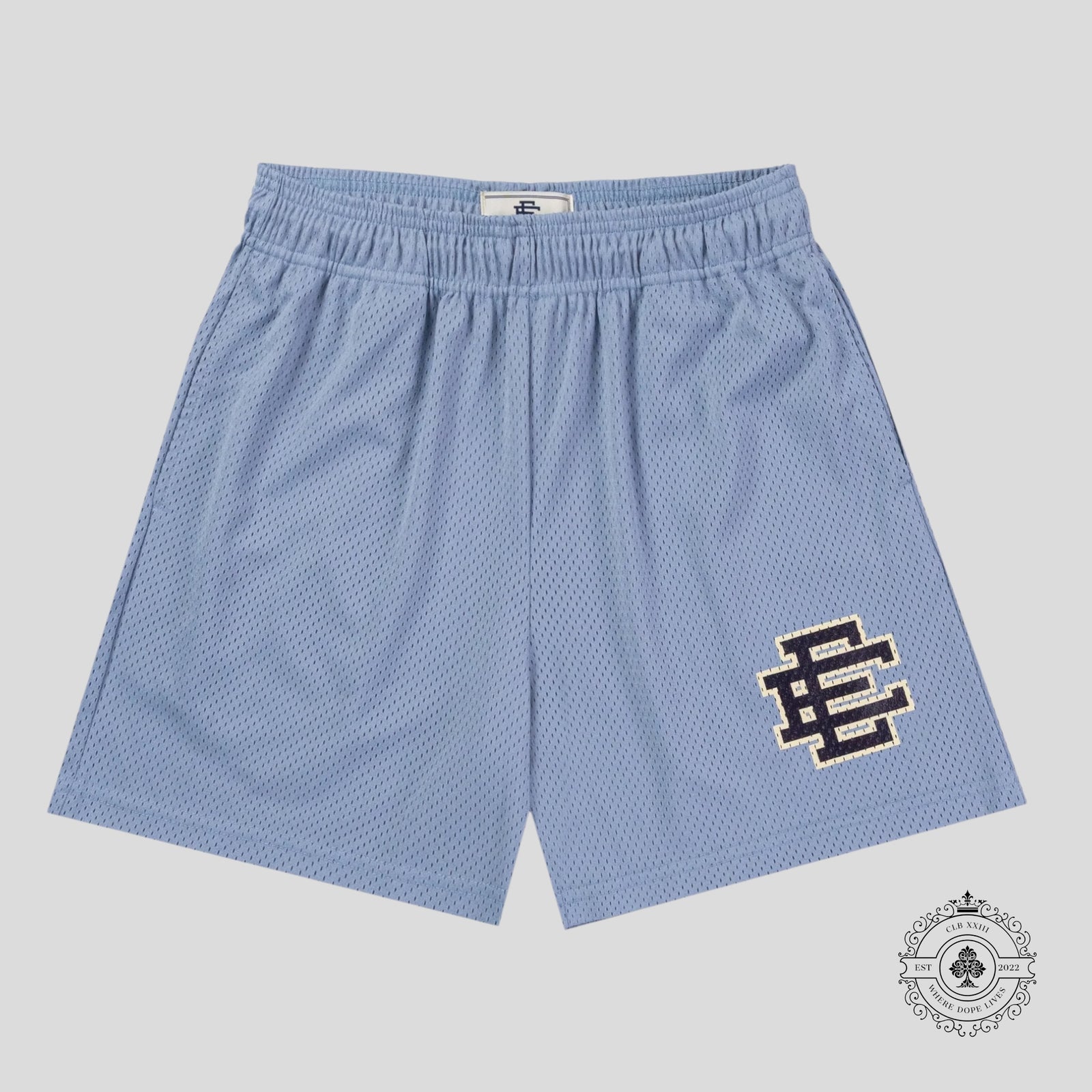 Eric Emanuel Basic Shorts in Eventide Blue/Black