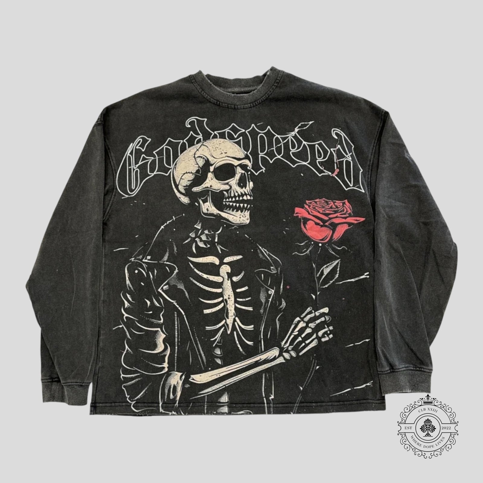 Godspeed Valentine Long Sleeve in Grey Wash