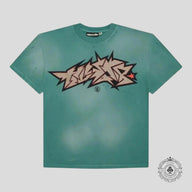 Hellstar Crack Print T-Shirt in Green