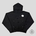Lostshadws Distressed Classic Logo Hoodie in Black