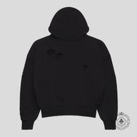 Lostshadws Distressed Classic Logo Hoodie in Black