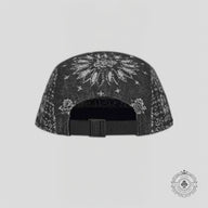 Supreme Jacquard Denim Bandana Camp Cap in Black