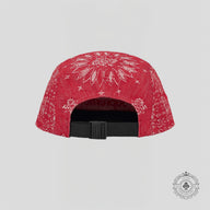 Supreme Jacquard Denim Bandana Camp Cap in Red
