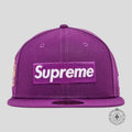 Supreme Championship Box Logo New Era Hat in Purple