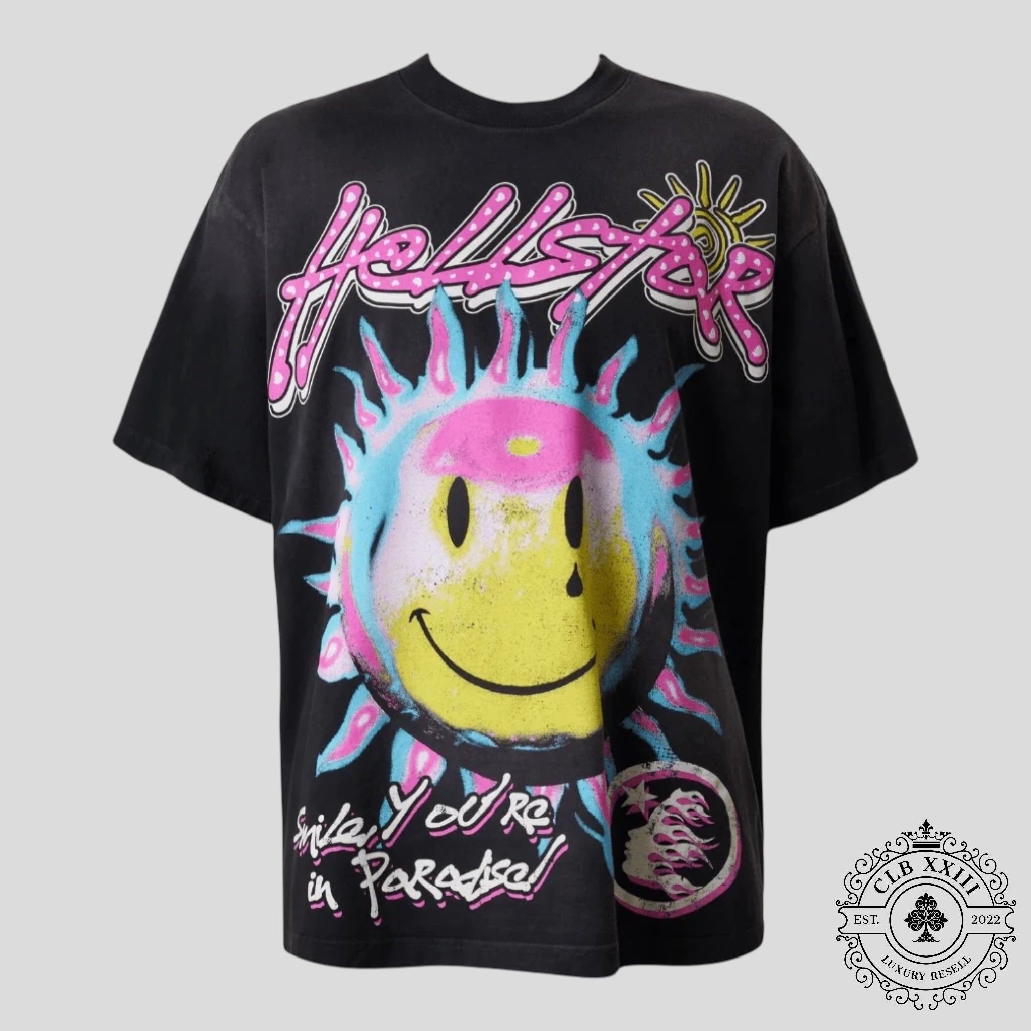 Hellstar Sun Smile Tee in Black