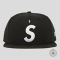 Supreme Gold Cross S Logo New Era Fitted Hat in Black