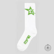 Sp5der Sp5 Sock in White/Green