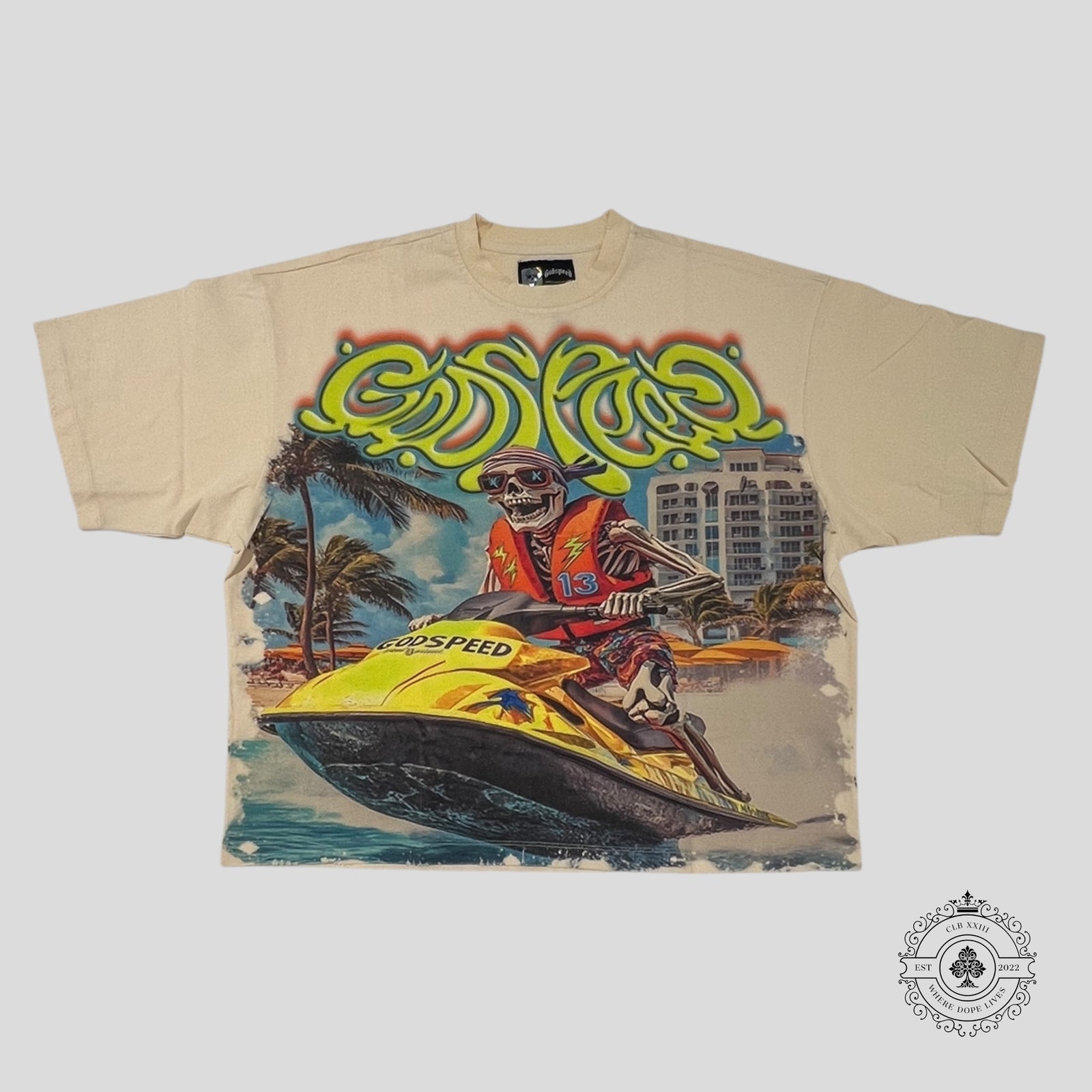 Godspeed Wave Runner Tee in Bone