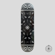 TRAVIS SCOTT CACTUS JACK PAISLEY SKATE DECK - BLACK