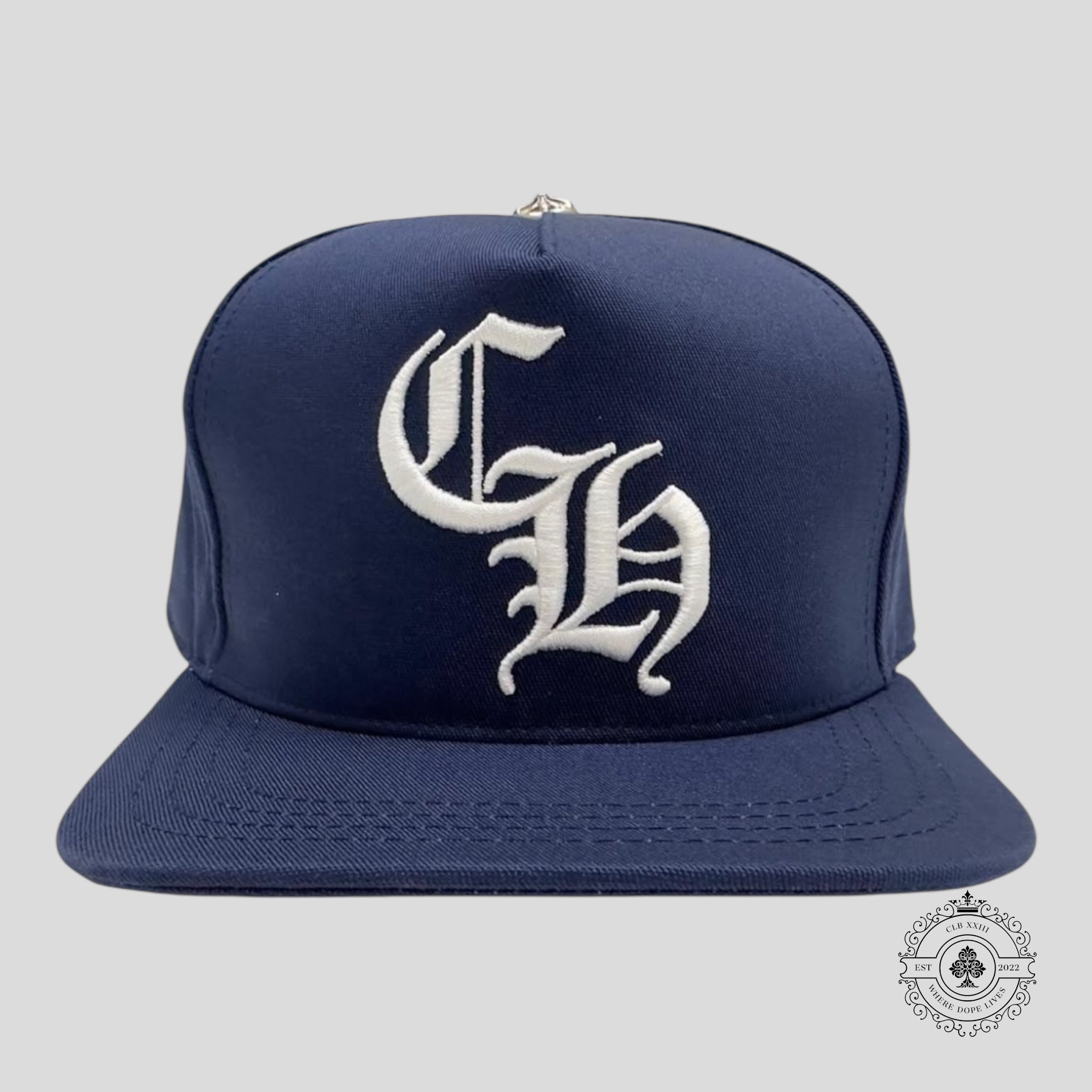 Chrome Hearts 5 Panel Hat in Navy