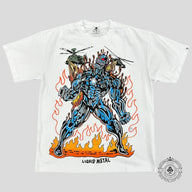 Warren Lotas Liquid Metal T-Shirt in White