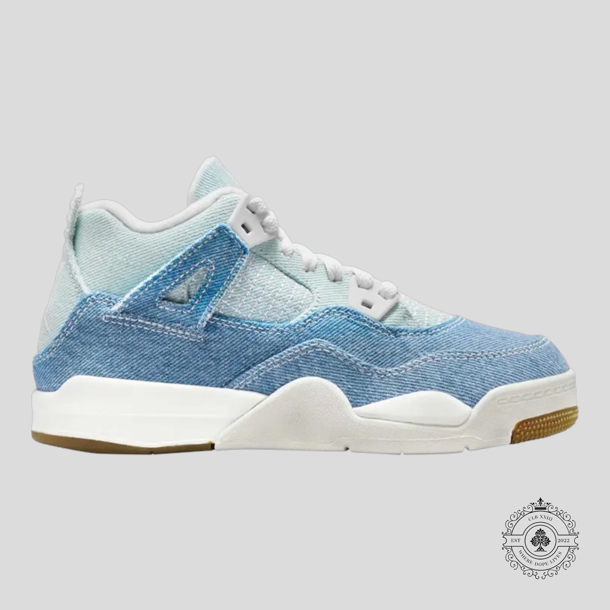 Air Jordan 4 Retro TEX Denim Worn Blue (PS)