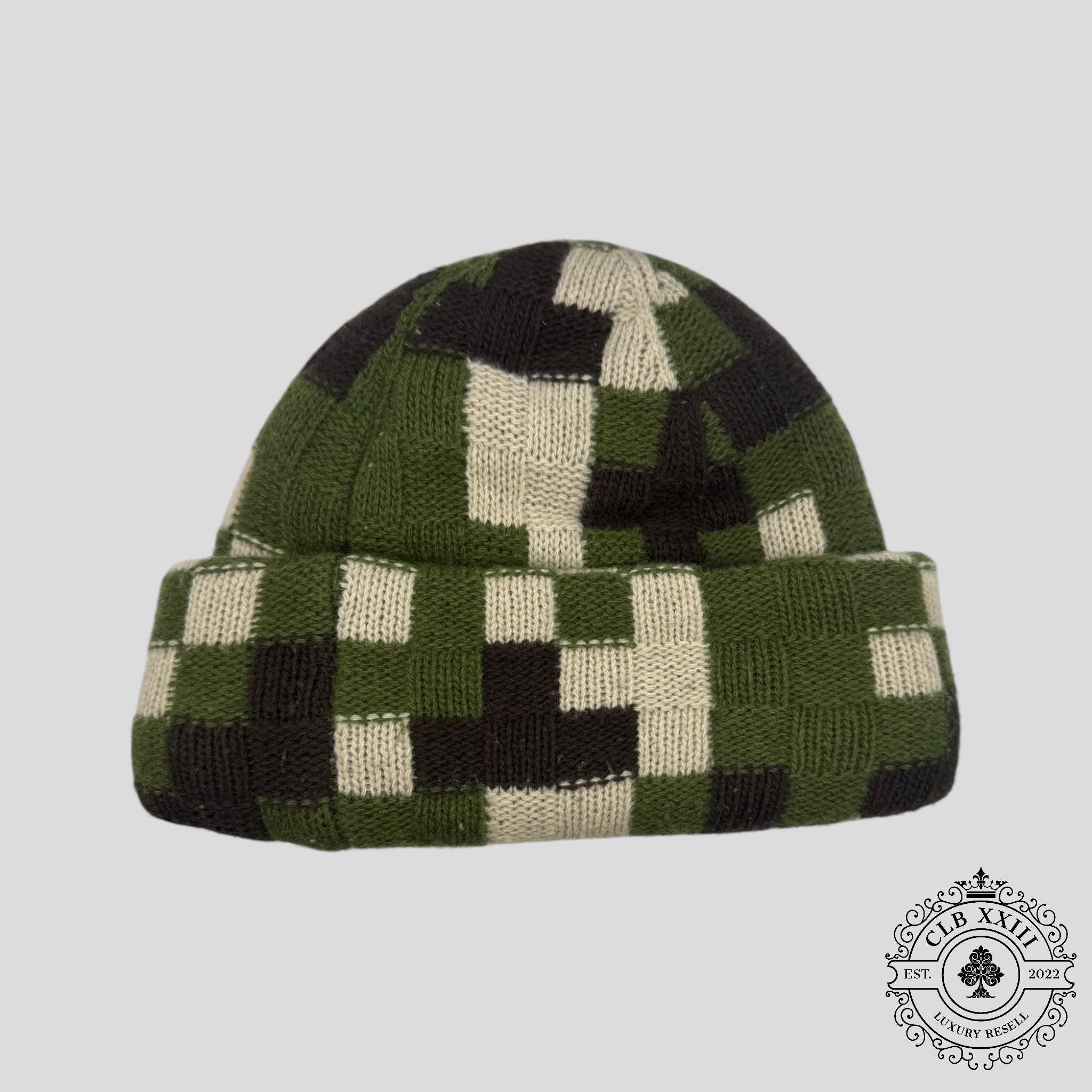 Louis Vuitton Green Damoflage Bonnet Beanie