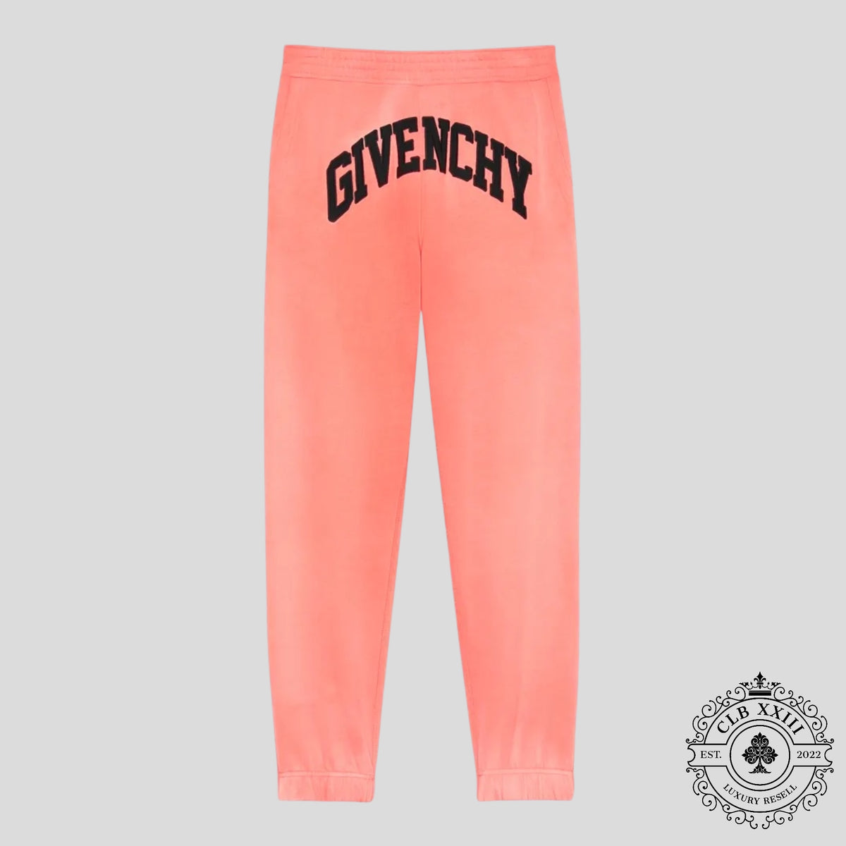 Givenchy Curved Logo Sweatpants in Coral