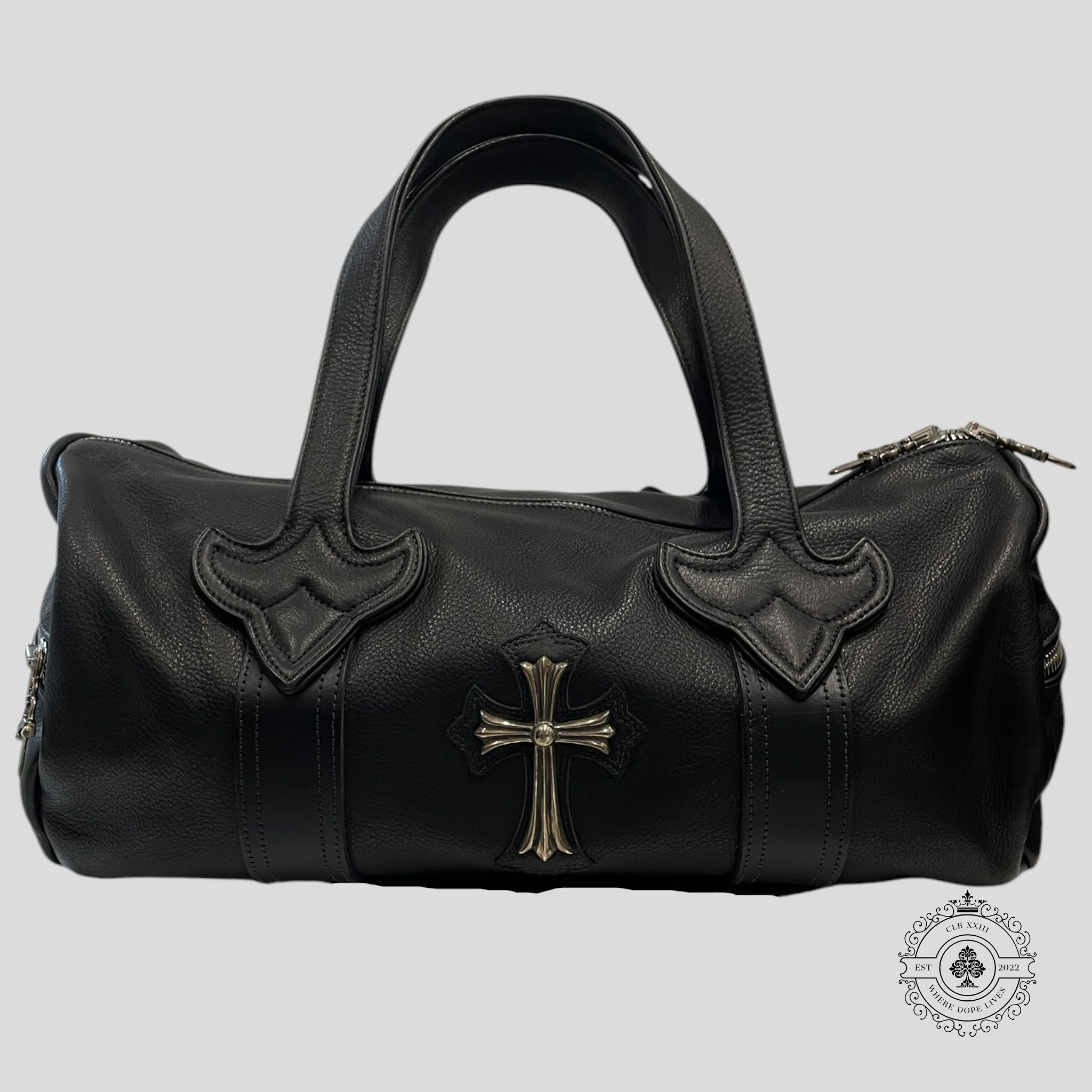 Chrome Hearts Mini Fleur Duffle Bag in Black