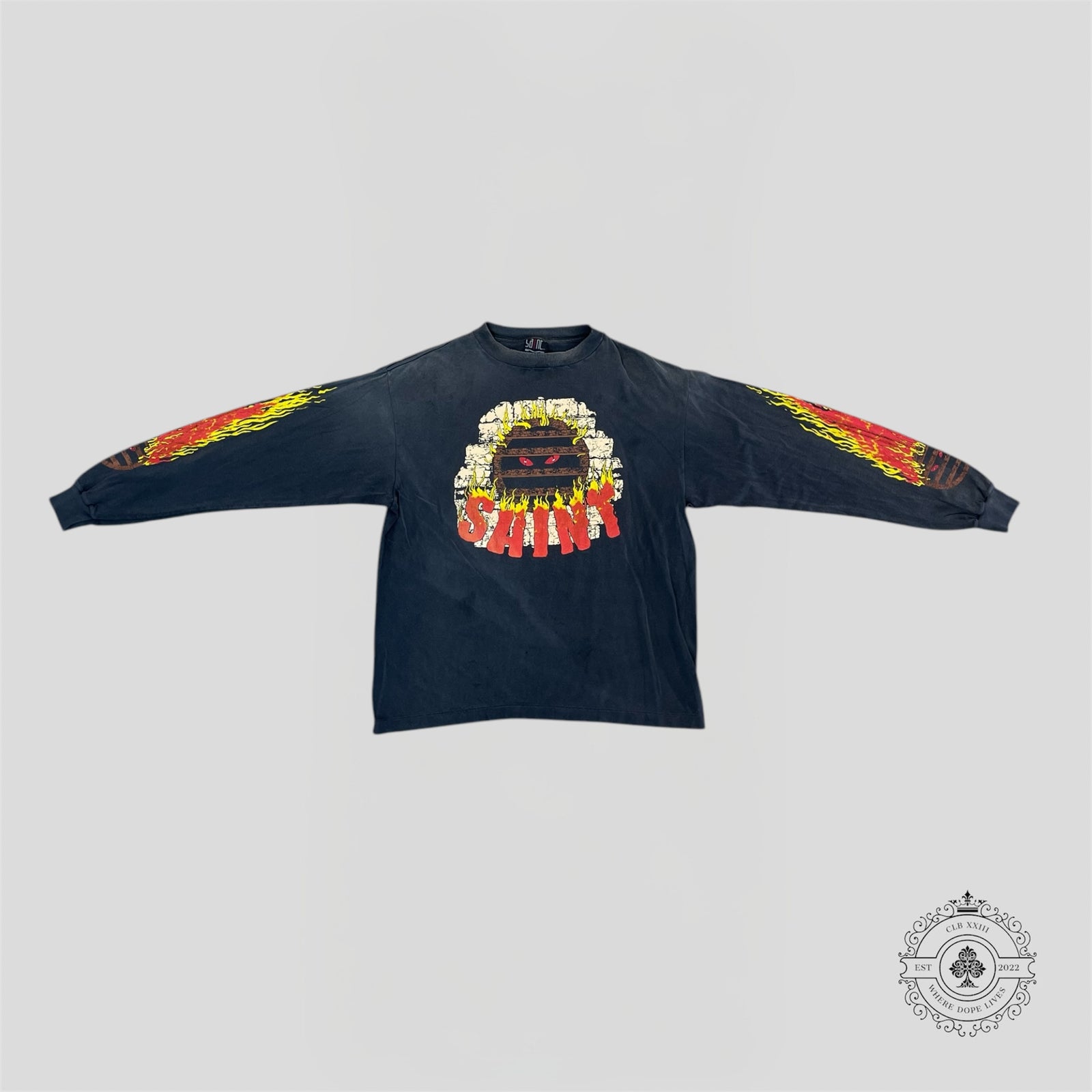 Saint Michael Live in Hell L/S in Washed Black