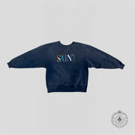 Saint Michael Rainbow Crewneck in Washed Black