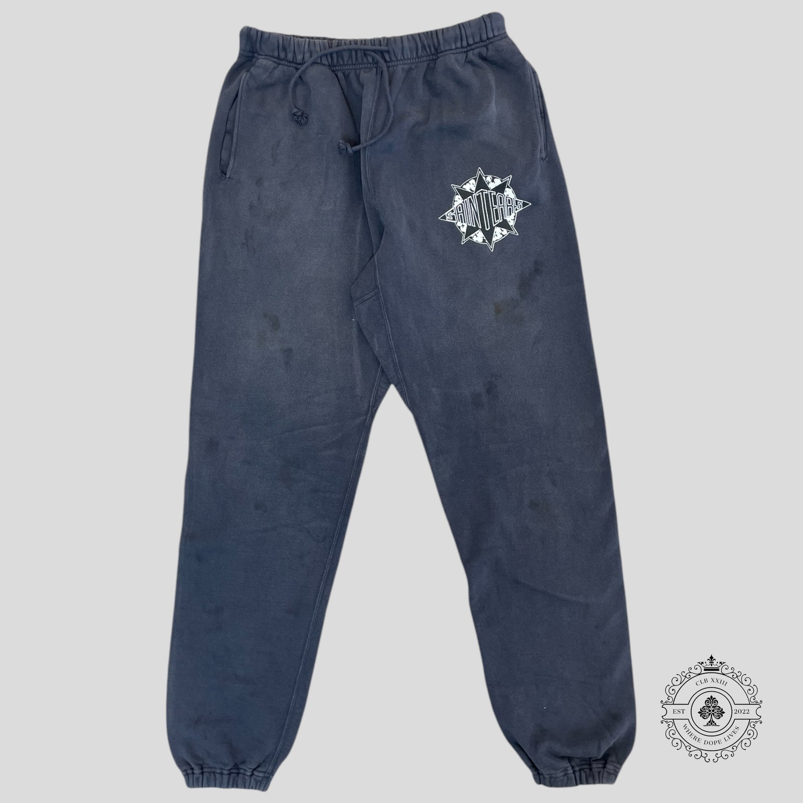 Saint Michael Saint Tears Sweatpants in Washed Black