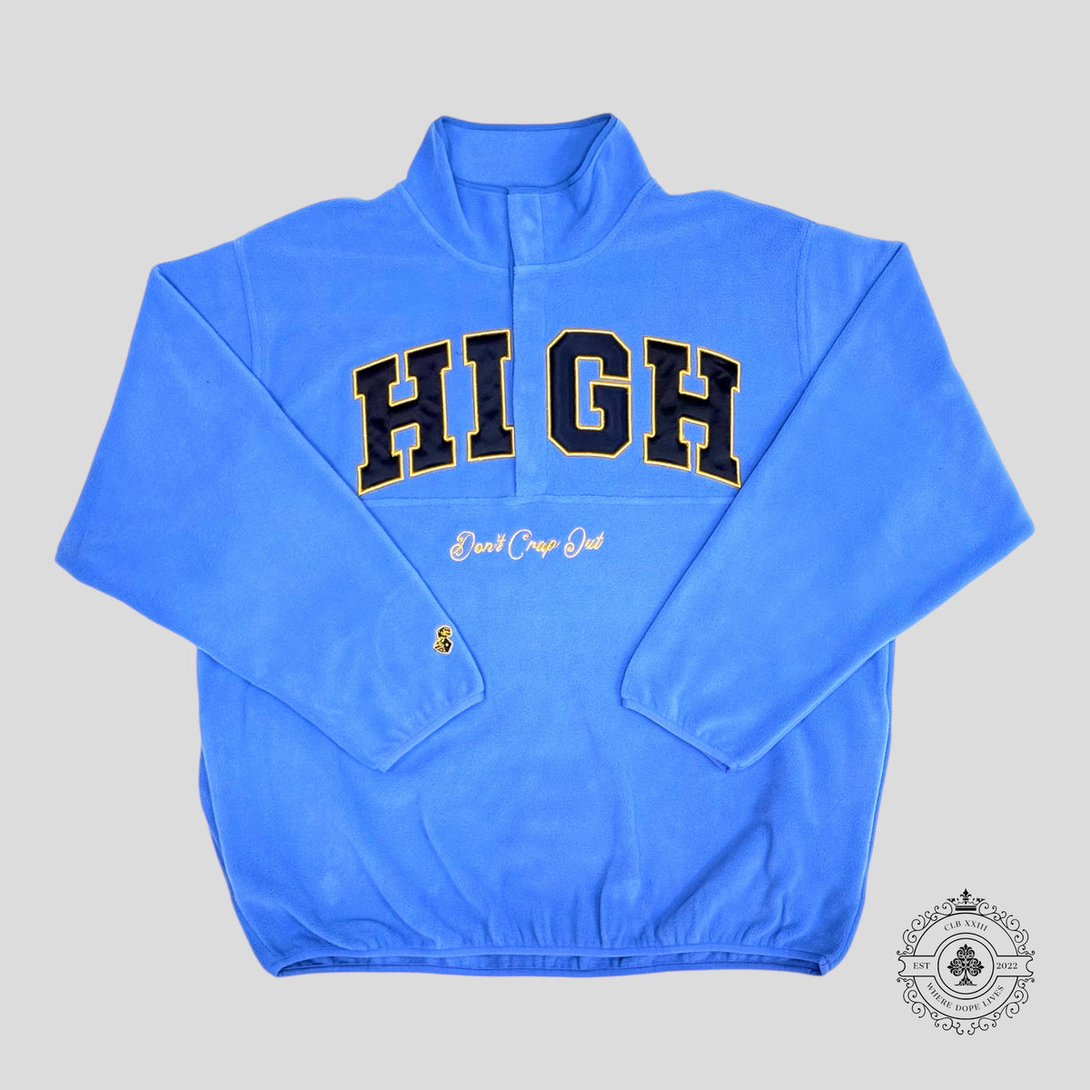 High Rollers Button Up Fleece in Blue