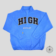 High Rollers Button Up Fleece in Blue
