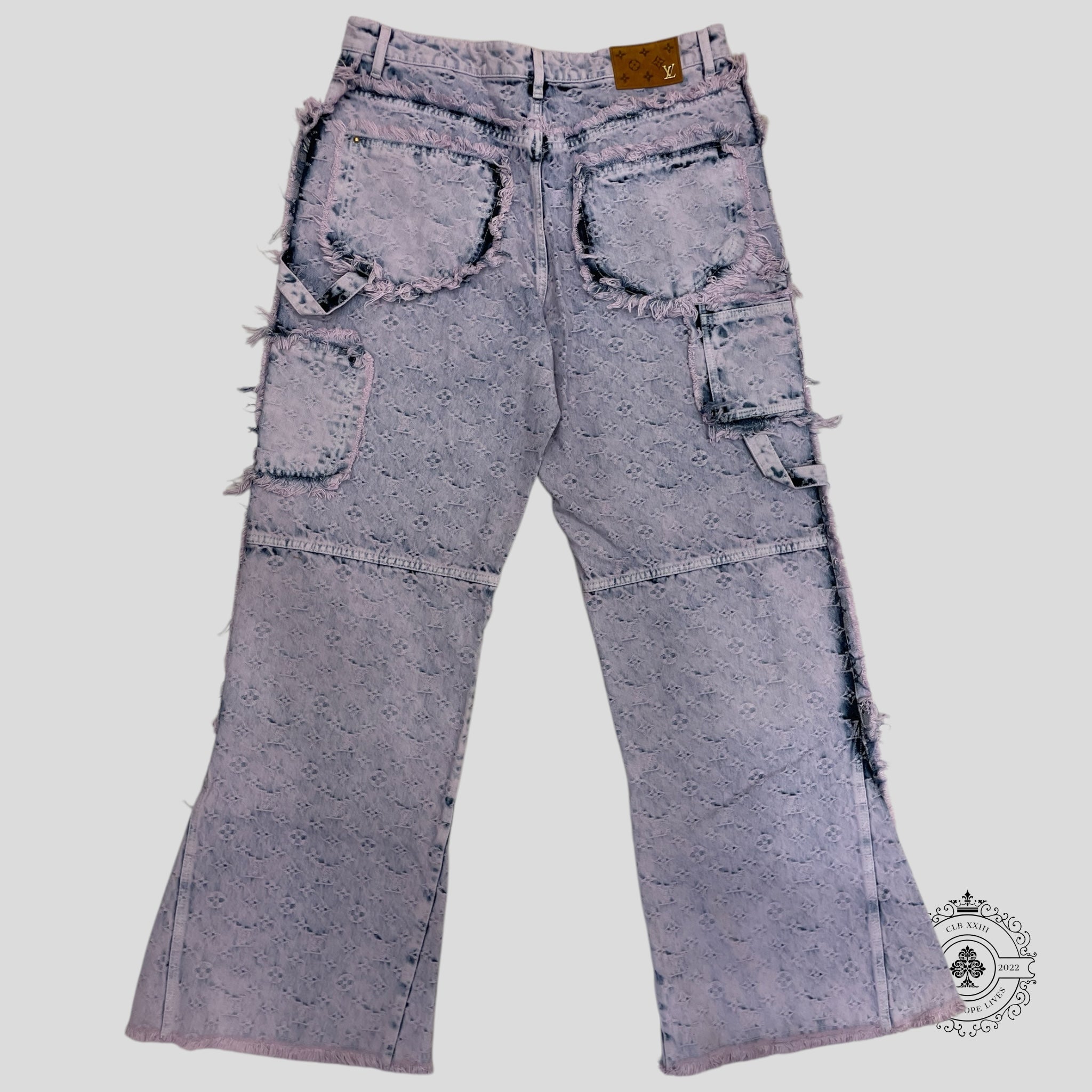 Louis Vuitton Frayed Monogram Double Knee Carpenter Pants