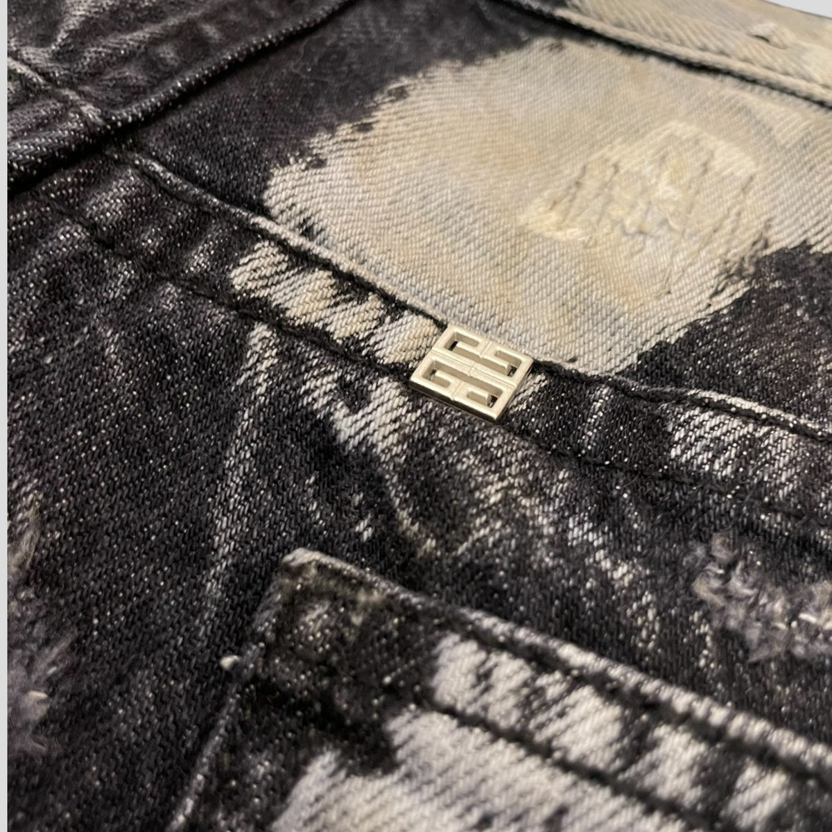 Givenchy Slim Fit Distressed Bleached Jeans