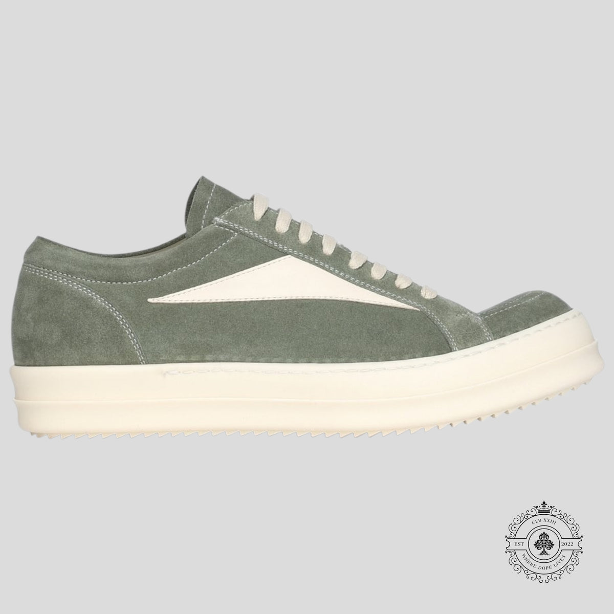 Rick Owens Hollywood Vintage Sneaker in Celadon