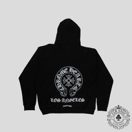 Chrome Hearts Los Angeles Horseshoe Zip Up Hoodie in Black