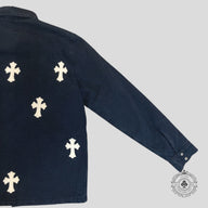 Chrome Hearts Cross Patch Cotton Coat in Washed Black