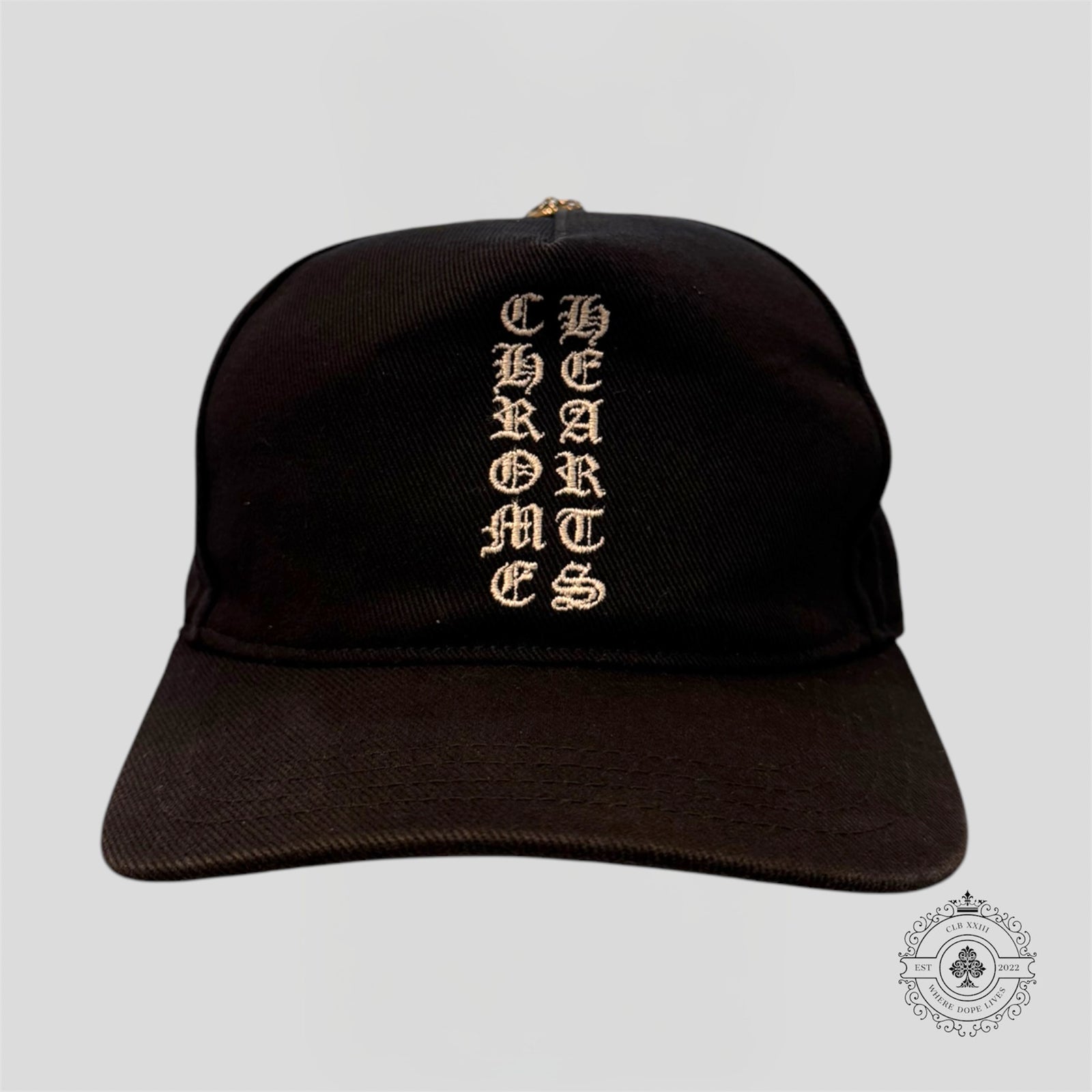 Chrome Hearts Vertical Logo Hat in Black