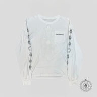 Chrome Hearts Vintage Mini Cross Logo L/S Tee in White
