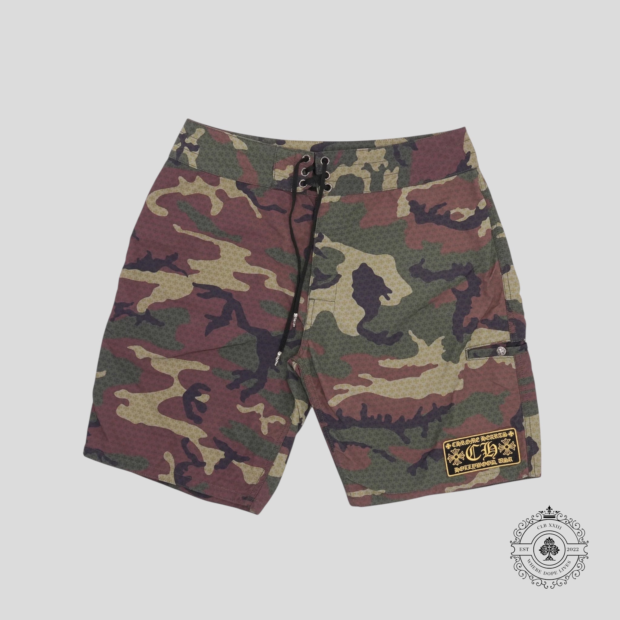 Chrome Hearts Board Shorts in Camo