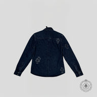 Chrome Hearts Denim Cross Patch Button Up