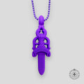 Chrome Hearts Silicone Dagger Necklace in Purple