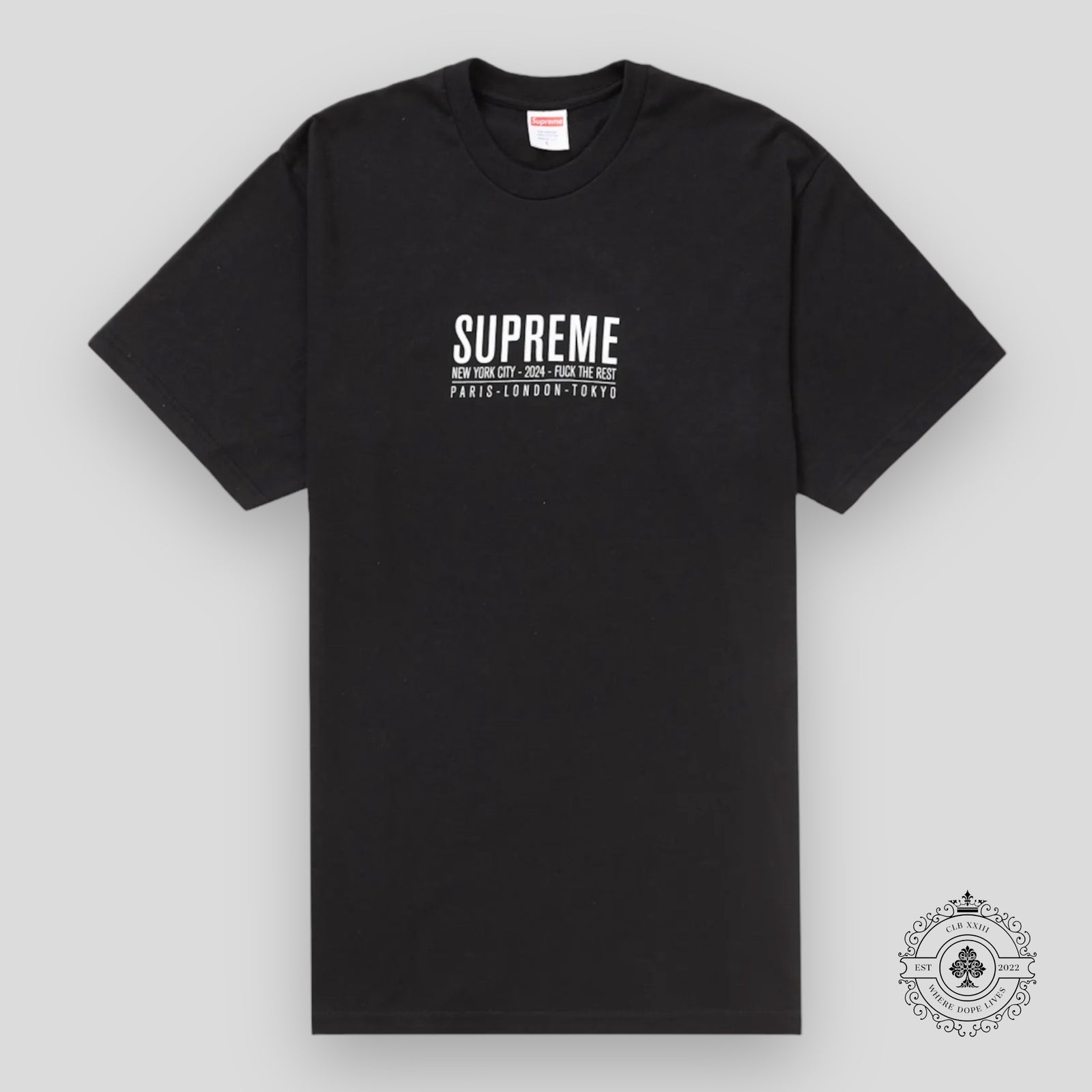 Supreme Paris Tee in Black
