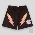 Eric Emanuel EE Shorts in Dark Brown/Pink Bolt
