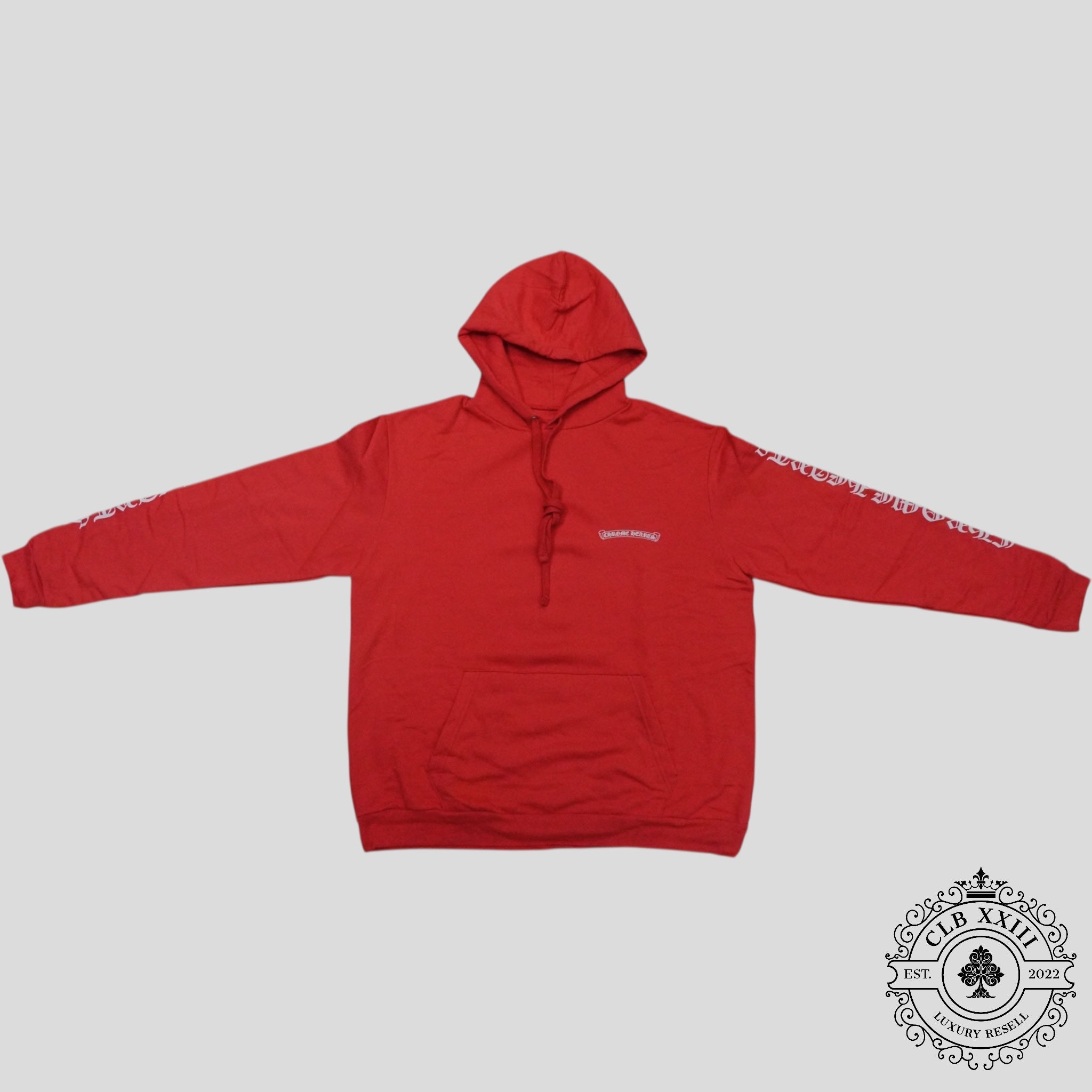 Chrome Hearts Scroll Hoodie In Red