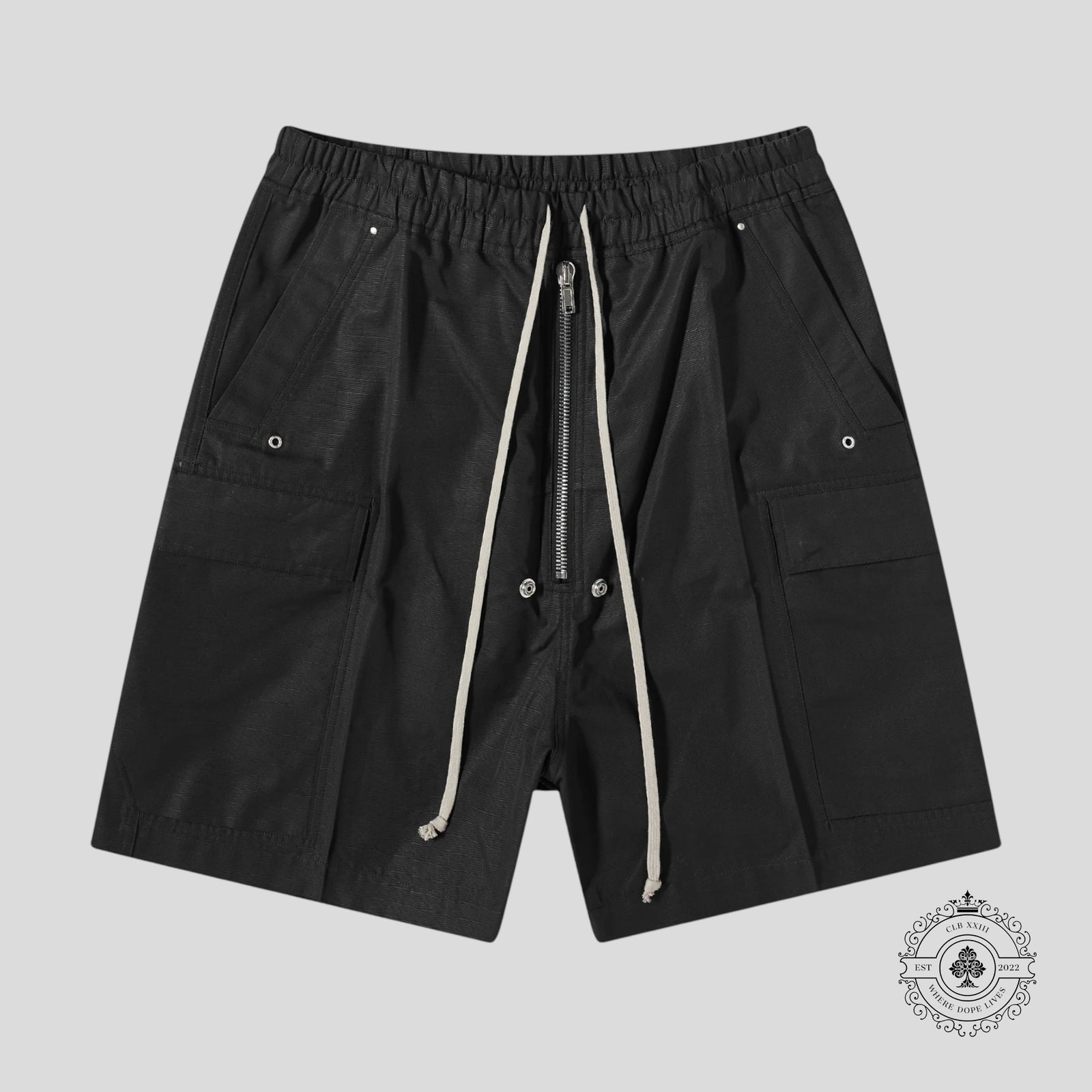Rick Owens Cargo Bella Shorts in Black