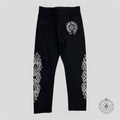 Chrome Hearts Horseshoe Logo Kids Leggings in Black/White