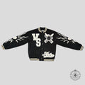 Vale Everyone Lives Forever Varsity Jacket in Black