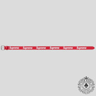 Supreme Repeat Leather Belt (FW25) Red