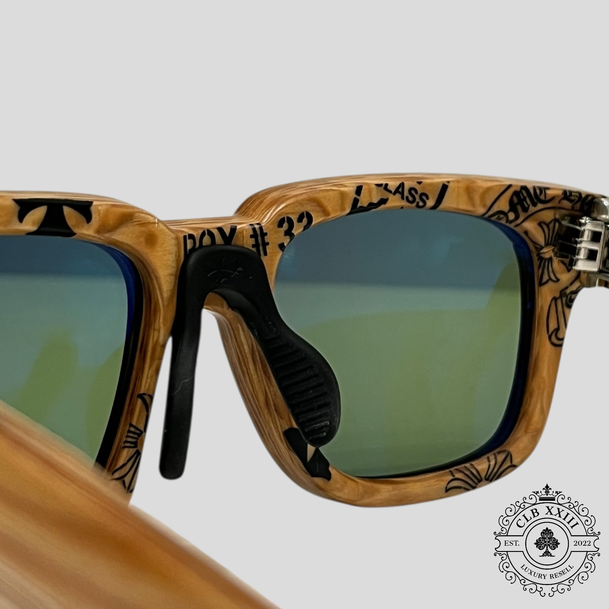 Chrome Hearts Stencil Lilith Wooden Framed Sunglasses