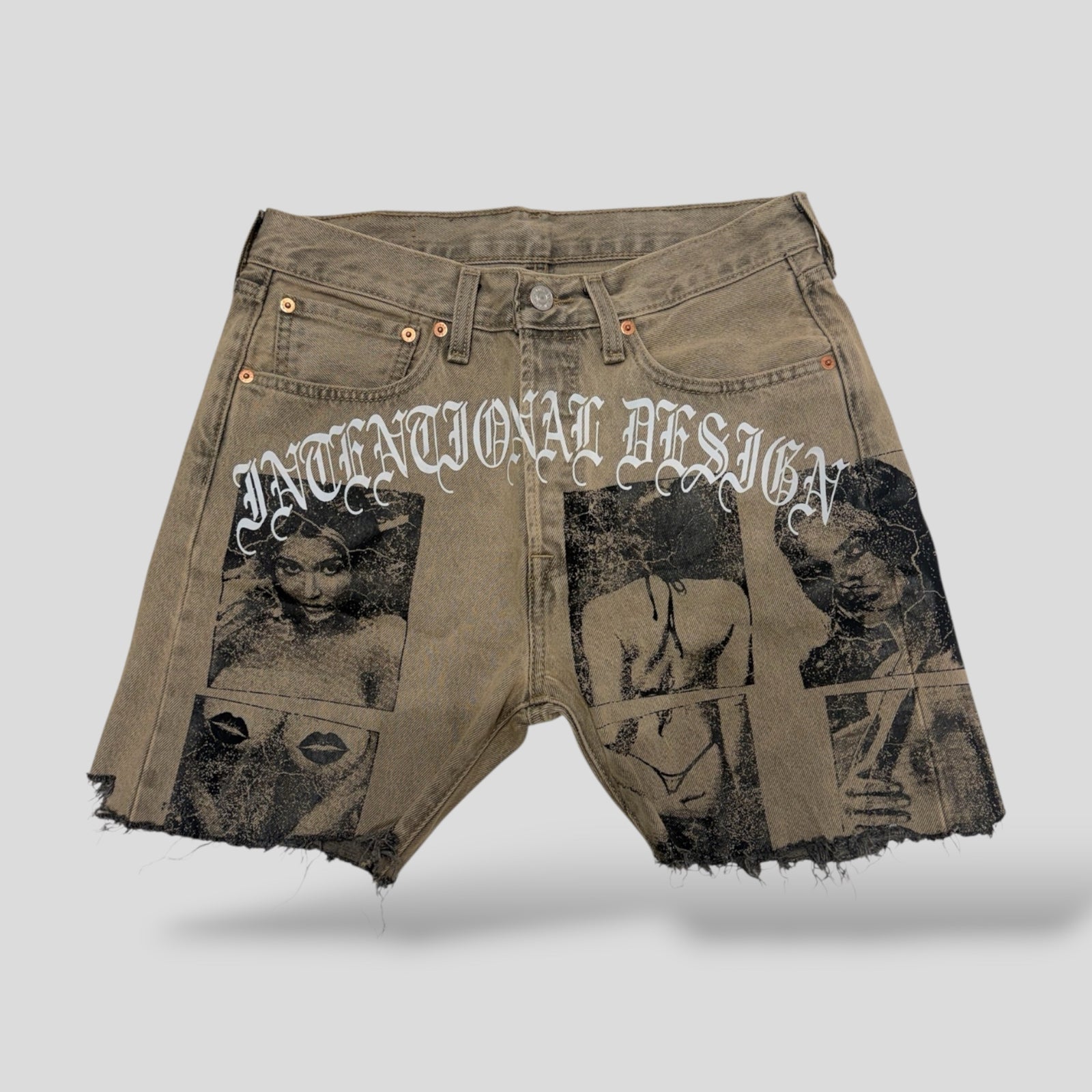 Intentional Design Jean Shorts in Tan