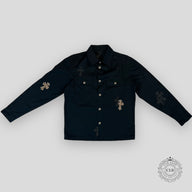 Chrome Hearts Cross Patch Work Dog Shirt in Black