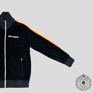 Palm Angels Rainbow Chenille Track Jacket in Black