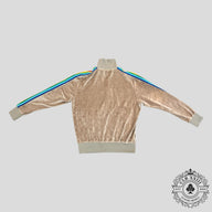 Palm Angels Rainbow Chenille Track Jacket in Brown